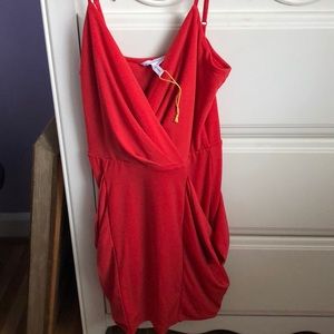Tight red dress perfect for partying!